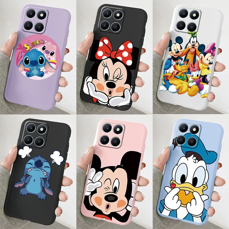 for Honor X8b Cute Phone Case Mickey Minnie Mouse Daisy Donald Duck Stitch Cartoon Printed Silicone Funny Girls honorx8b Cover