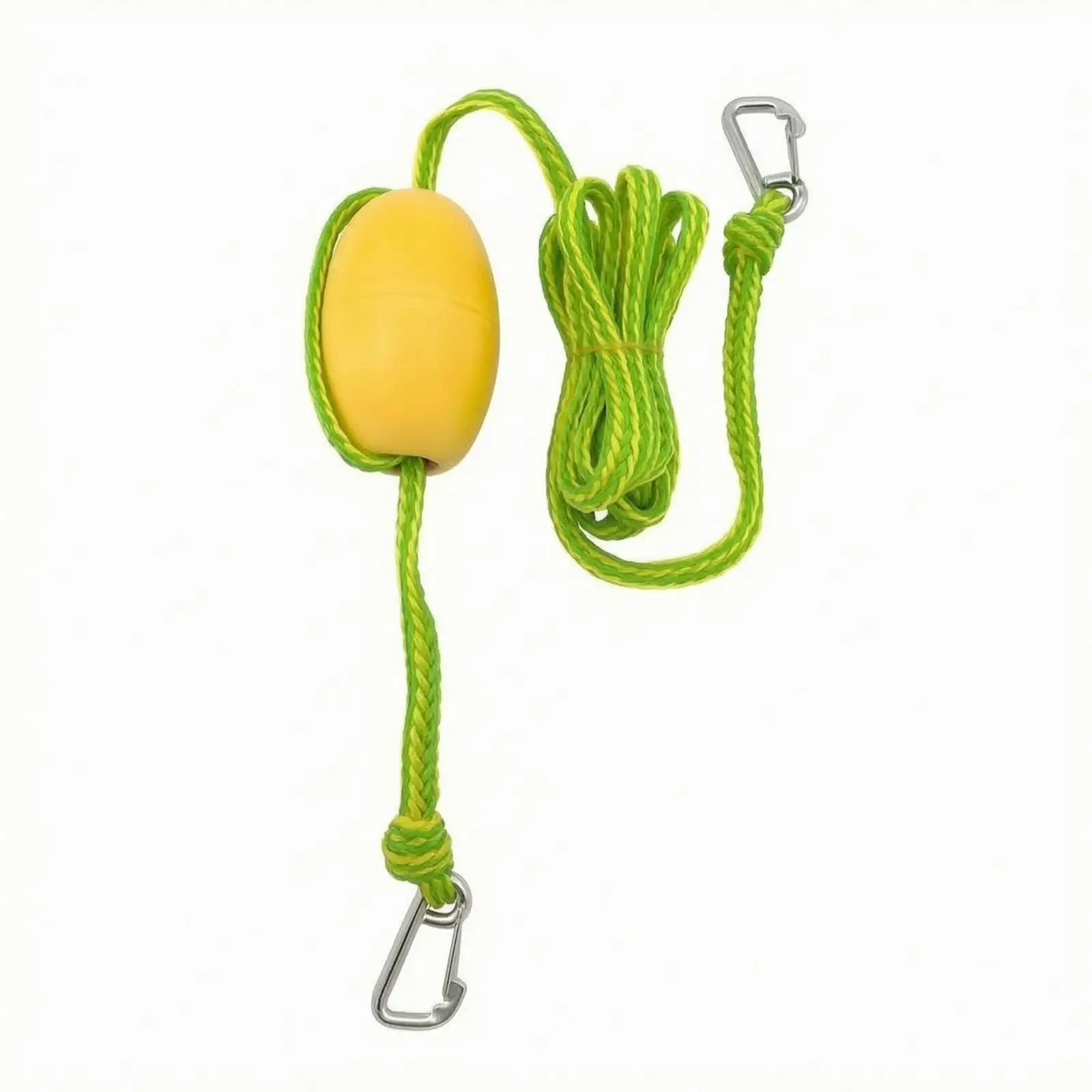 Marine Kayak Anchor Rope with Float for Jet Ski Boat Towing Heavy Duty Nylon Line Stainless Steel Hooks High Visibility Green