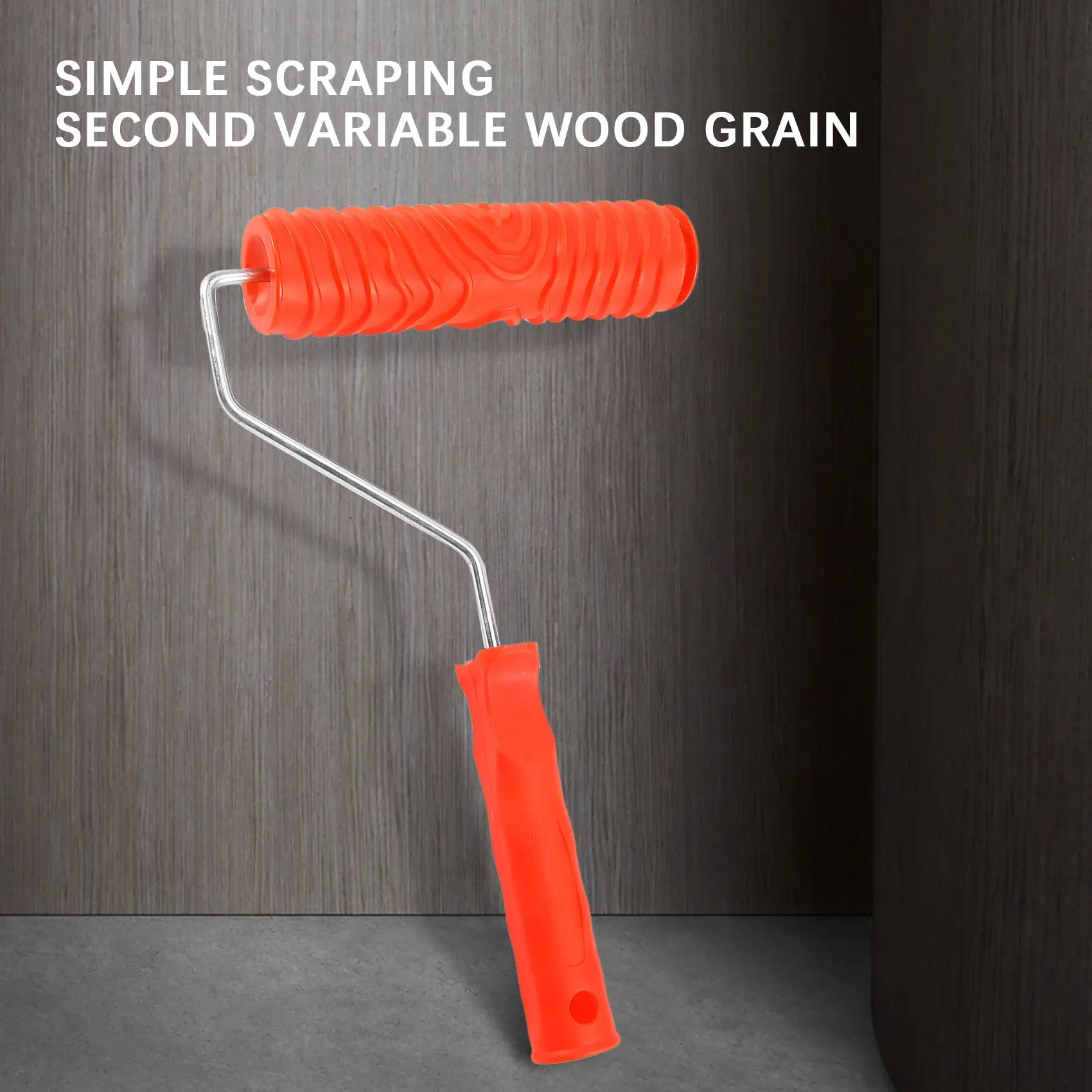 A74E-Imitation Wood Pattern Tool Set Eg300t 7 Inch Rubber Roller + Ms16 Imitation Realistic Wood Grain Tool Wood Grain Coating E