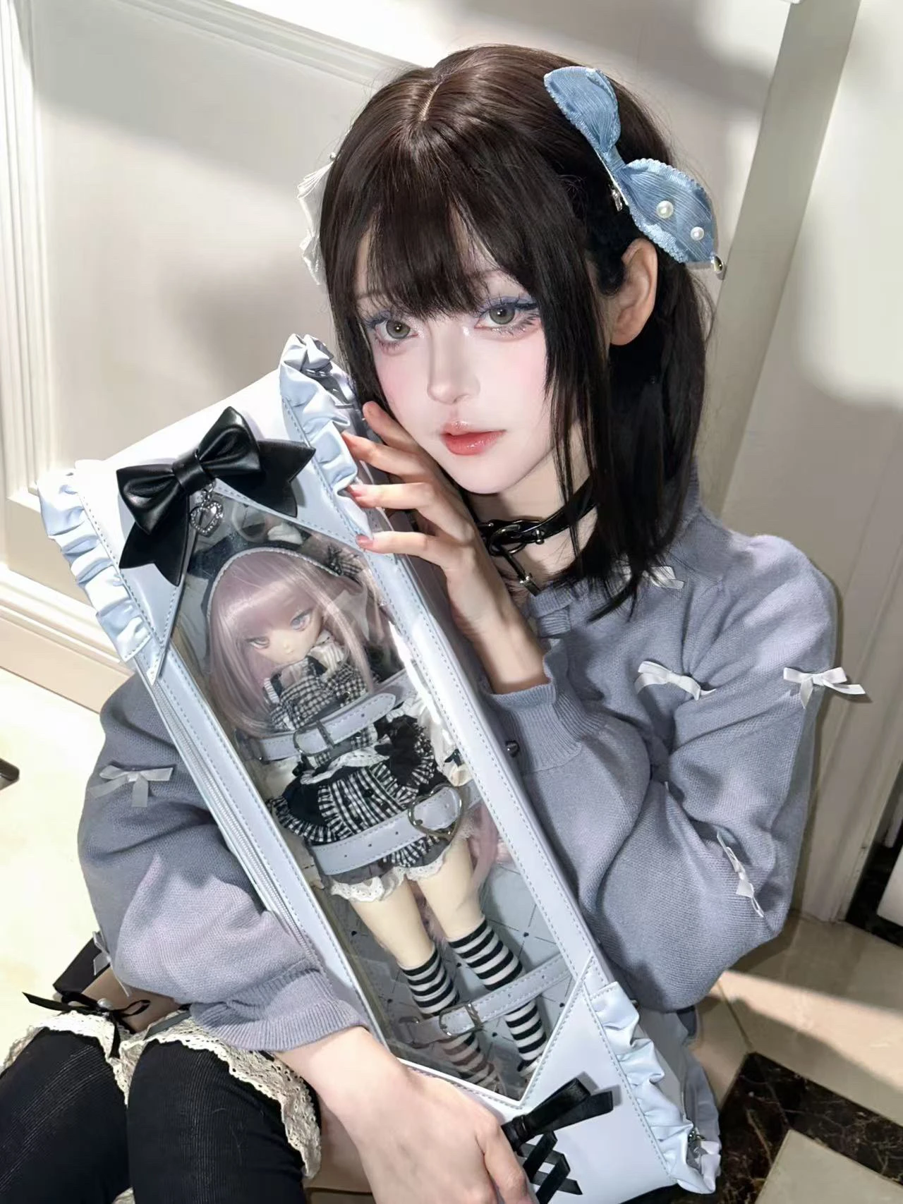 Original Kawaii 4 Points Bjd Baby Doll Bag Students Cute Doll Collection Bag Y2k Portable Crossbody Shoulder Bjd Shoulder Bags