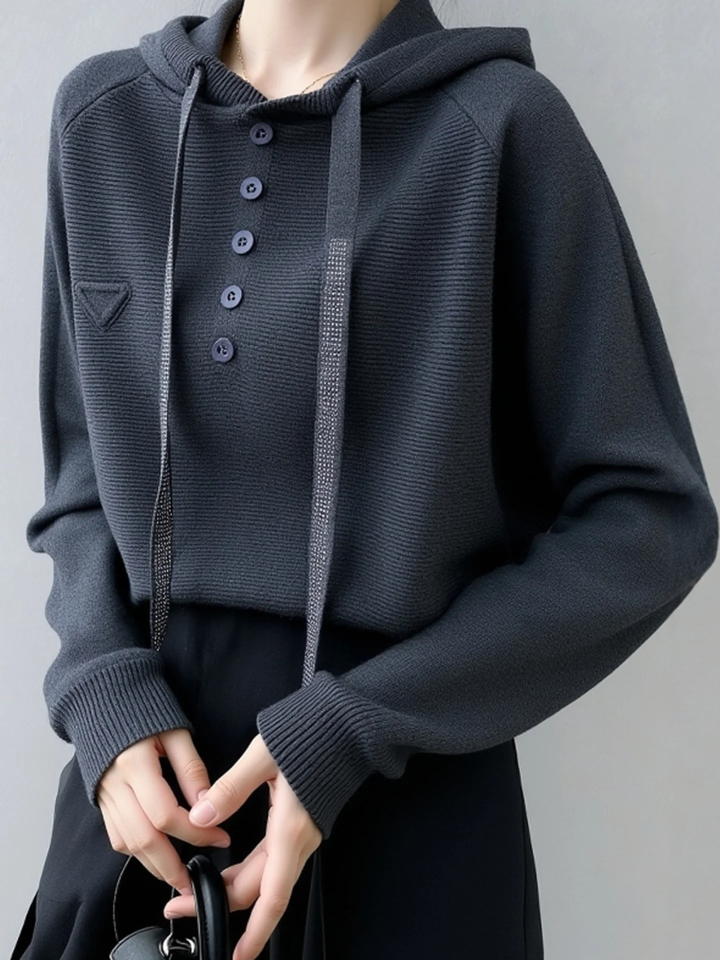 Coréen Sle à capuche Camere tricots Long Sve doux confortable à la mode polyvalent hiver pull doux confortable laine irt