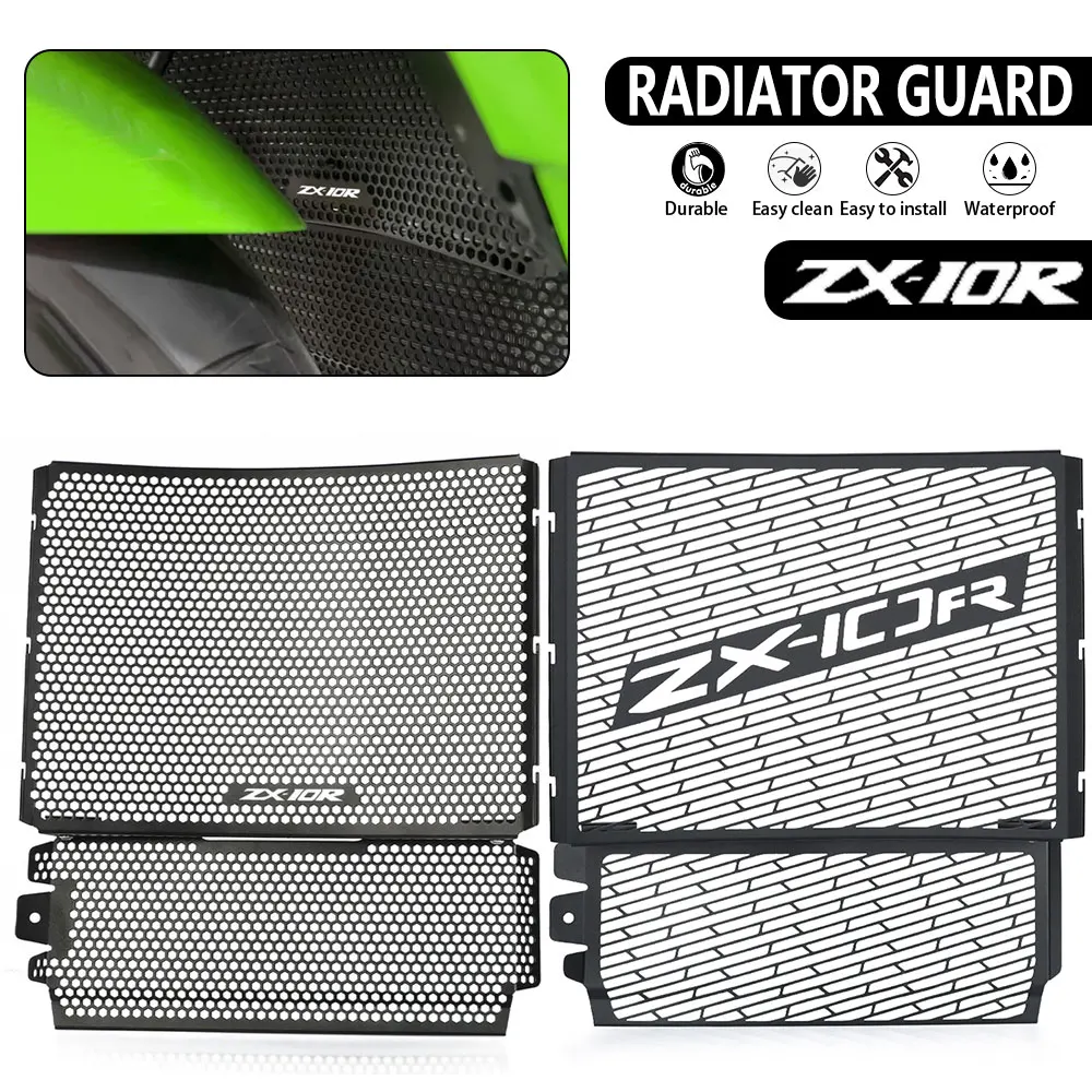 

2025 Radiator Guard For Kawasaki ZX-10R ZX-10RR 2021 2022 - 2024 ZX10R ZX10RR Motocycle Grille Grill Oil Cooler Cover Protector