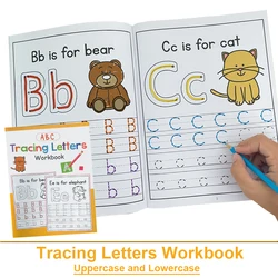 Tracing Letters A-Z Uppercase and Lowercase Writing and Coloring Workbook Preschool English Learning Montessori