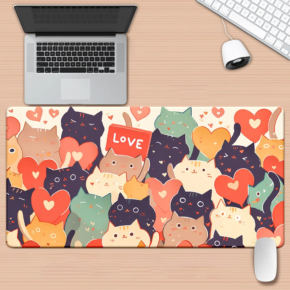 

Kitten Pattern Mouse Pad Gaming Desk Mat Non Slip Rubber Base Large Mouse Pad for PC Laptop Keyboard Office