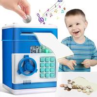 Electronic Piggy Bank Automatic Mini Safe Coins Cash Saving Money Box Password Counter Code Key Lock Coin Bank ATM Child Gift