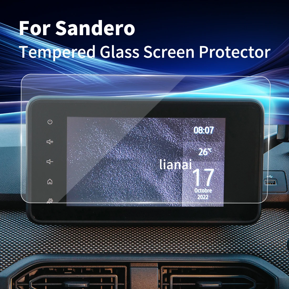 Carplay Screen Protector Tempered Glass Protective Film Navigator Aut Car Stickers Accessories For23 Dacia Sandero