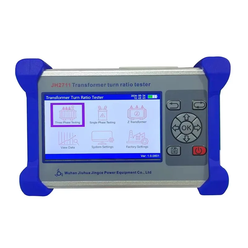 Handheld TTR Three Phase Transformer Turns Ratio Group Tester With  4 Languages English/Spanish/Russian/Chinese