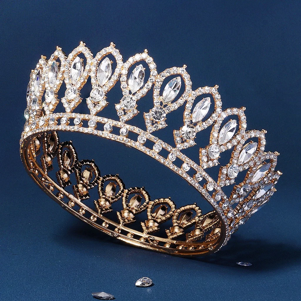 

Crystal Rhinestone Tiara Crown for Wedding Makeup Photography