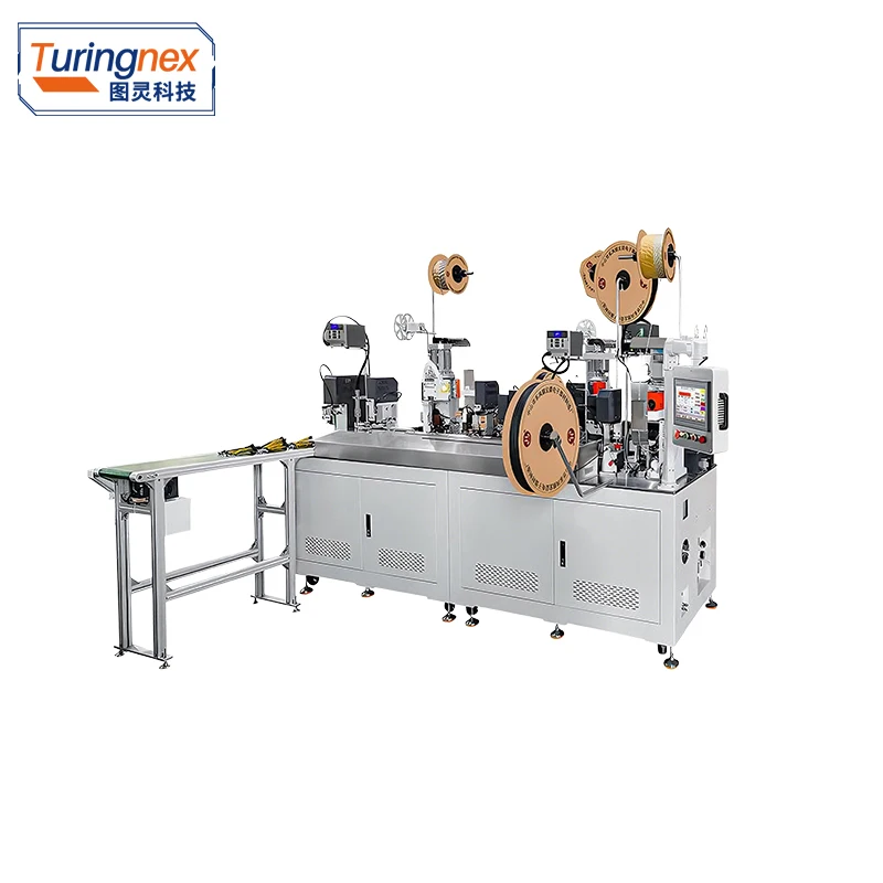 Fully Automatic Double-wire Combined Press Terminal Crimping Machine Three Penetration Heat Shrink Tubing Processing Turingnex