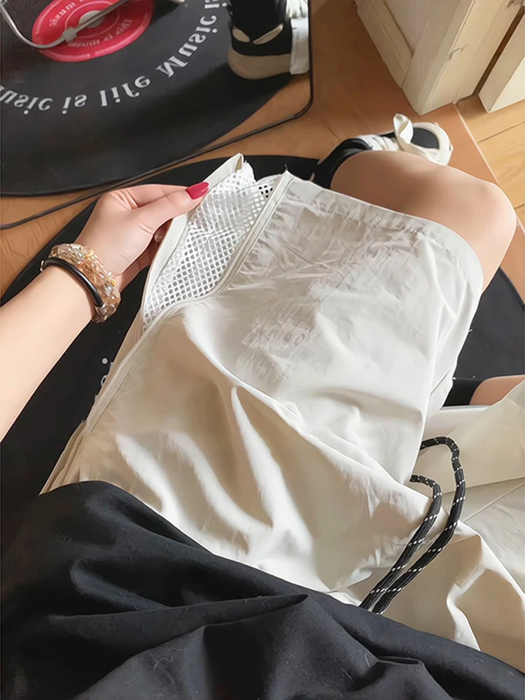 

Мужские спортивные шорты из ледяного шелка, дышащие, быстросохнущие, для лета, для активного отдыха, прямой крой, длина до середины икры, средняя талия