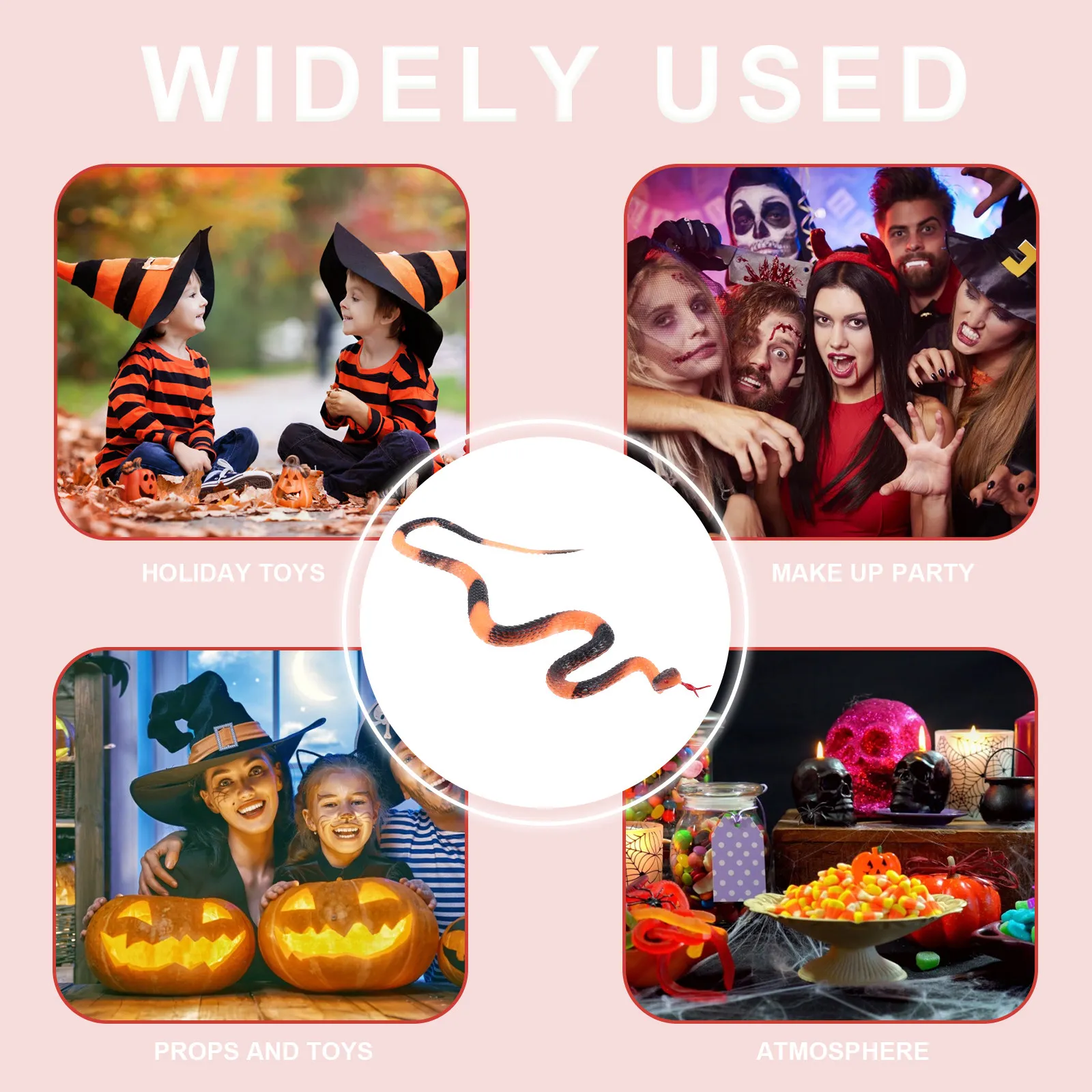 

Realistic Rubber Soft Snake Simulation Tricky Prop Scary Haunted House Prank Spoof Plastic Artificial Snake Prank Toys