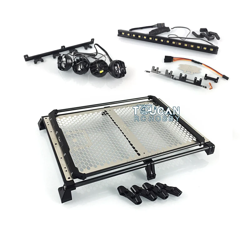 CAPO Metal Roof Rack Follow-up Steering System Lights for 1/6 SIXER1 RC Crawler Car accessories THZH0809-SMT6