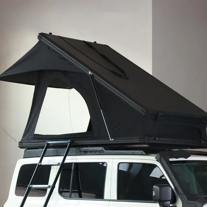 

High-quality heavy-duty automatic aluminum alloy triangular roof tent, designed specifically for road camping E5