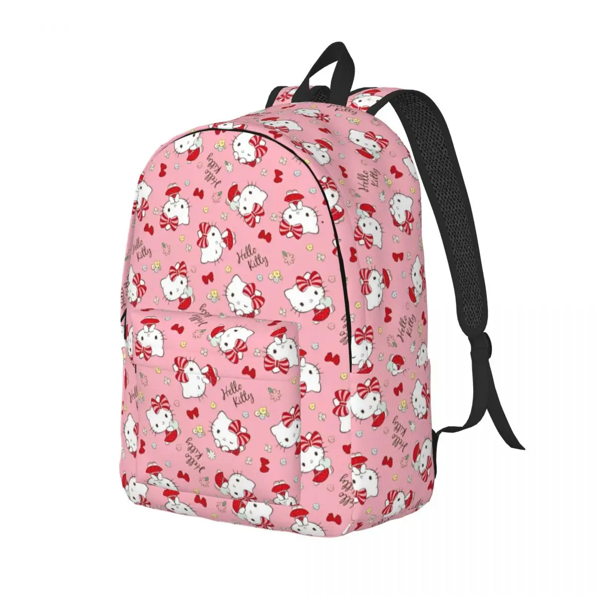 Mochila rosa de dibujos animados de Hello Kitty para preescolar, escuela primaria, estudiante, mochila para niños y niñas, mochila para exteriores