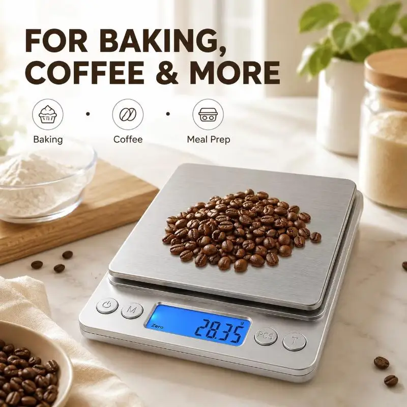 Digital Mini Scale 001g High Accuracy Stainless Steel Panel For Weighing Jewelry Food Small Items