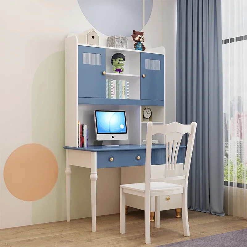 Children's furniture Desk Bookcase Integrated study table and chair set Writing table