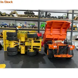 1/20 metallo RC Dumper metallo idraulico RTR miniera camion telecomando 793D modello di autoradio FlySky I6X radio luci verniciate