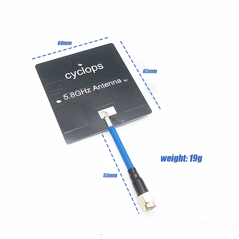 VOLODYMYR 5.8G 14dBi High Gain Directional Patch Antenna RP-SMA/SMA for Fixed-wing RC FPV Receiver Drone Quadcopter Multicopter