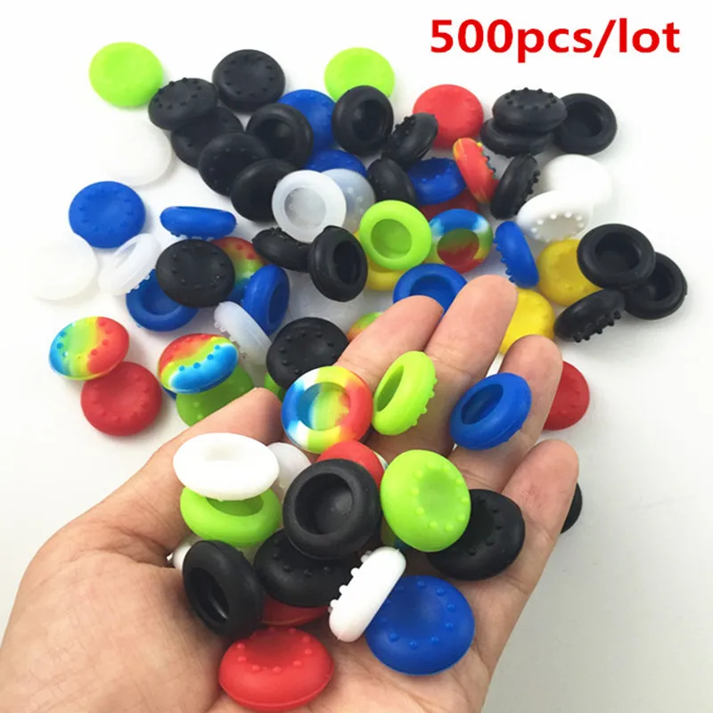 500pcs/lot Silicone Thumb Stick Joystick Grip Case Skin Guard Caps For PS4 Slim Pro PS3 PS4 Xbox one Xbox 360 Controller Guards