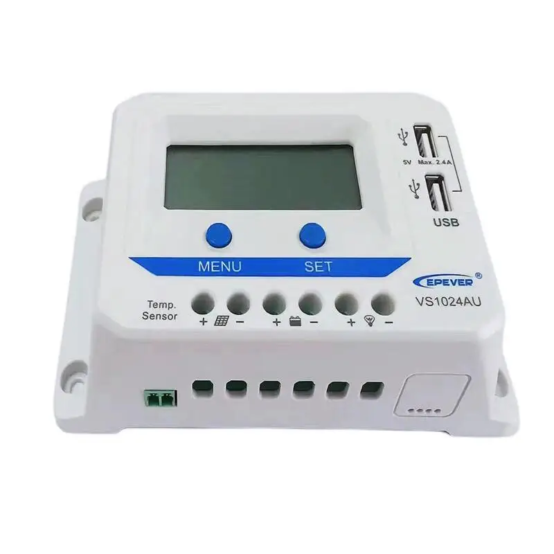 10A PWM Charge Controller With 24V LCD Display And Two USB Ports, Cost-Effective Rural Electrification And Home Power System