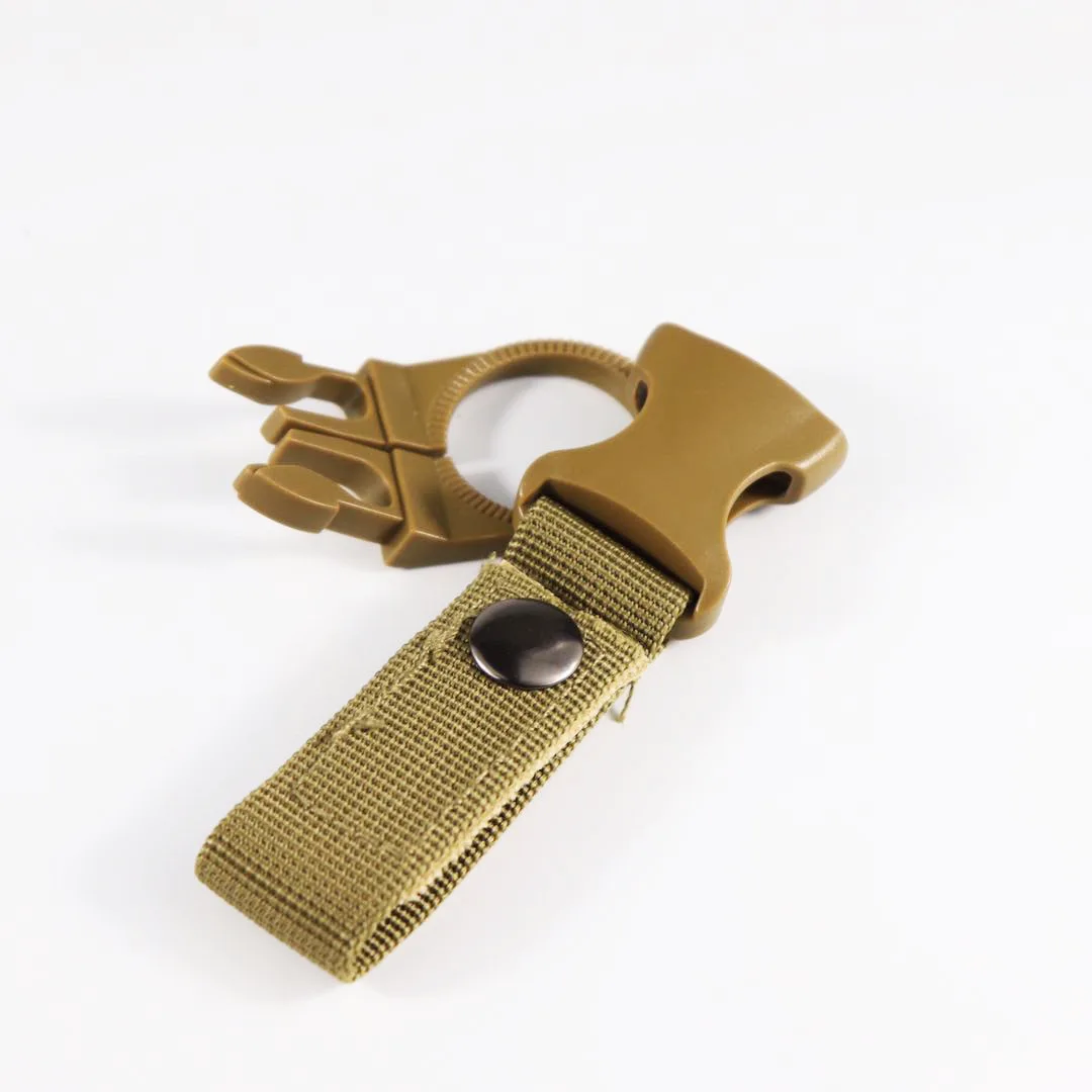 Molle Attach Webbing Outdoor Quickdraw Carabiner Backpack Hanger Hook Camp Hike Water Bottle Clip Hang Clasp Buckle Holder Tool view 3