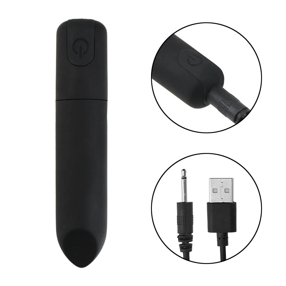 USB Rechargeable Mini Bullet Vibrator 10 Speed Waterproof G-spot Clitoris Stimulator Anal Dildo Vibrator Adult Sex Toy for Woman