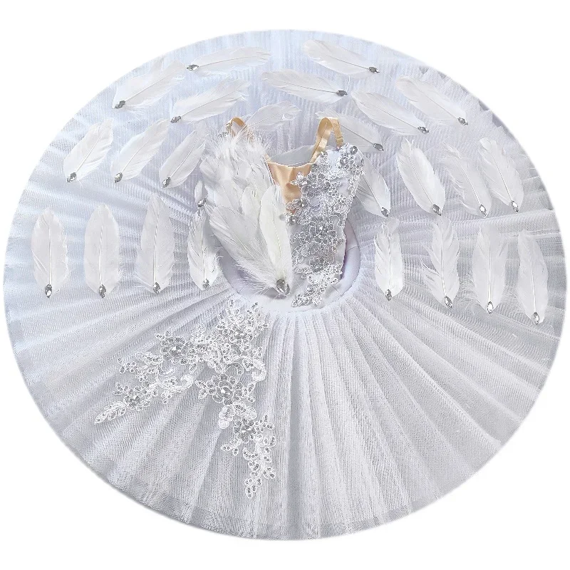 

Classic Professional Ballet Tutu Adult Kids White Swan Lake Pancake Tutu Ballerina Party Dance Costume Ballet Dress Girls Women