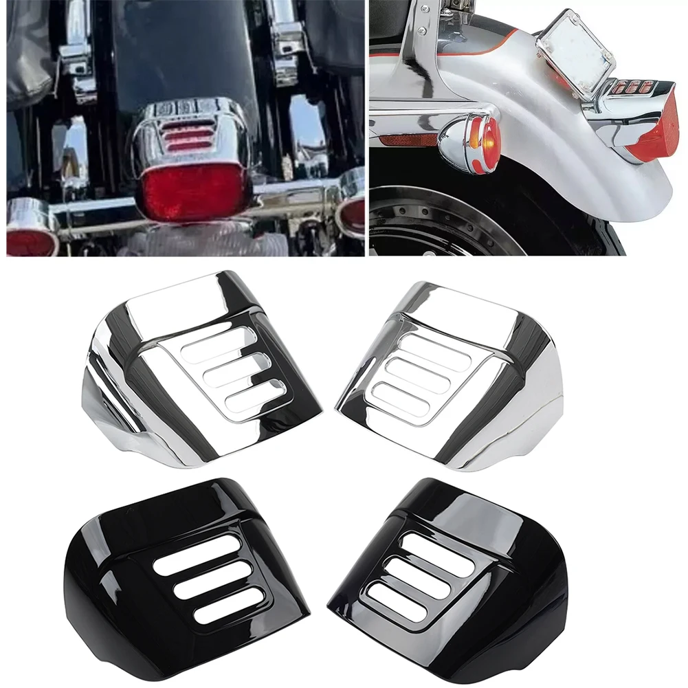 

2Pcs Motorcycle For Harley Tri Glide FLHTCUTG 2009-2022 Motorbike Plastic Slotted Tail Light Visor Covers Left+Right FLHXXX