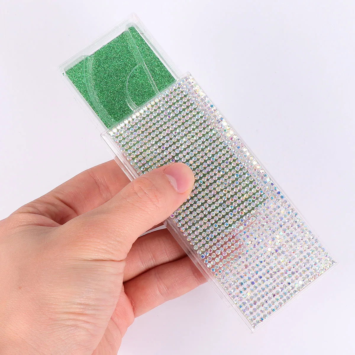 2 stuks valse wimper opbergdoos strass ontwerp snoep kleur duidelijke hoes eenvoudig te gebruiken wimper geval voor persoonlijk en professioneel