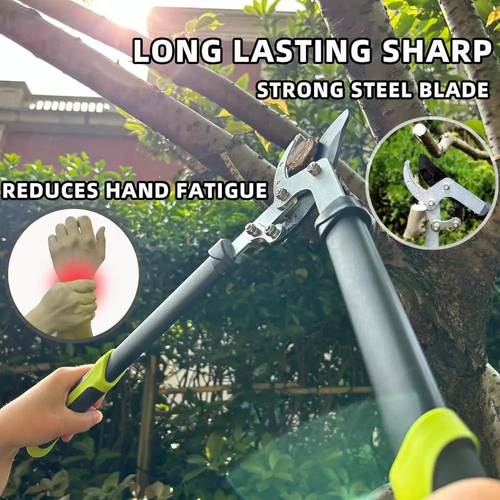 3 ชิ้น Garden Pruner ชุด Sharp Loppers Hedge Clippers กรรไกรตัดแต่งกิ่ง Compound Action Tree Trimmer สาขาเครื่องตัด Yard เครื่องมือ