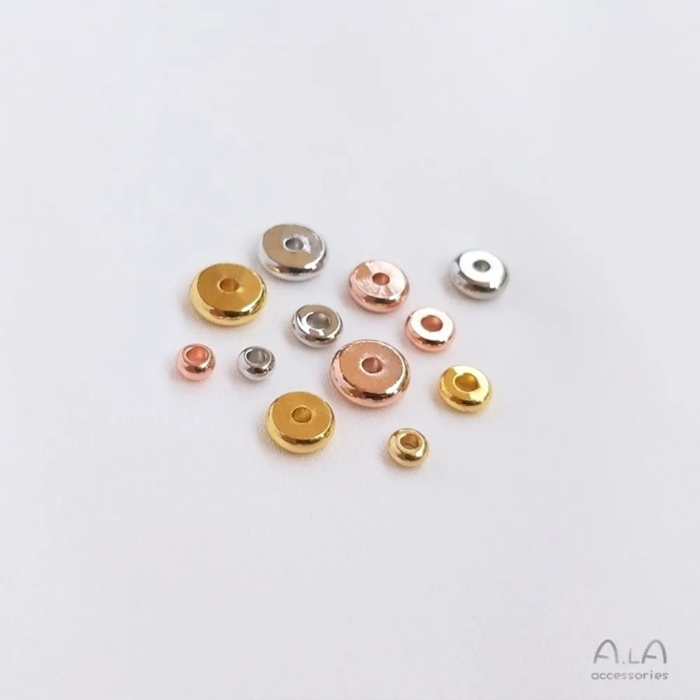 النحاس 18K الذهب اللون البلاتين مطلي ارتفع الذهب فاصل فضفاض حبة DIY طوقا سوار مطرز مجوهرات اكسسوارات المواد