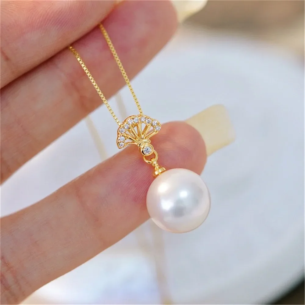 Classic Pearl Pendant Accessory 18K Plated Gold Pendant Settings Jewelry Findings Parts Fittings Connection Accessories D036