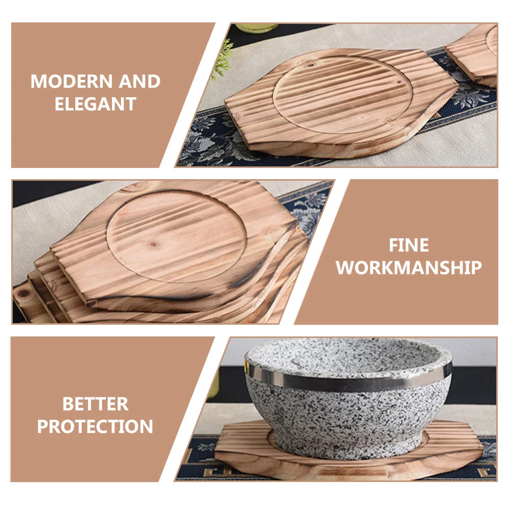 Tapis de bol en bois résistant à la chaleur, pour la Protection des vaisselle, fournitures de Table à manger, napperon