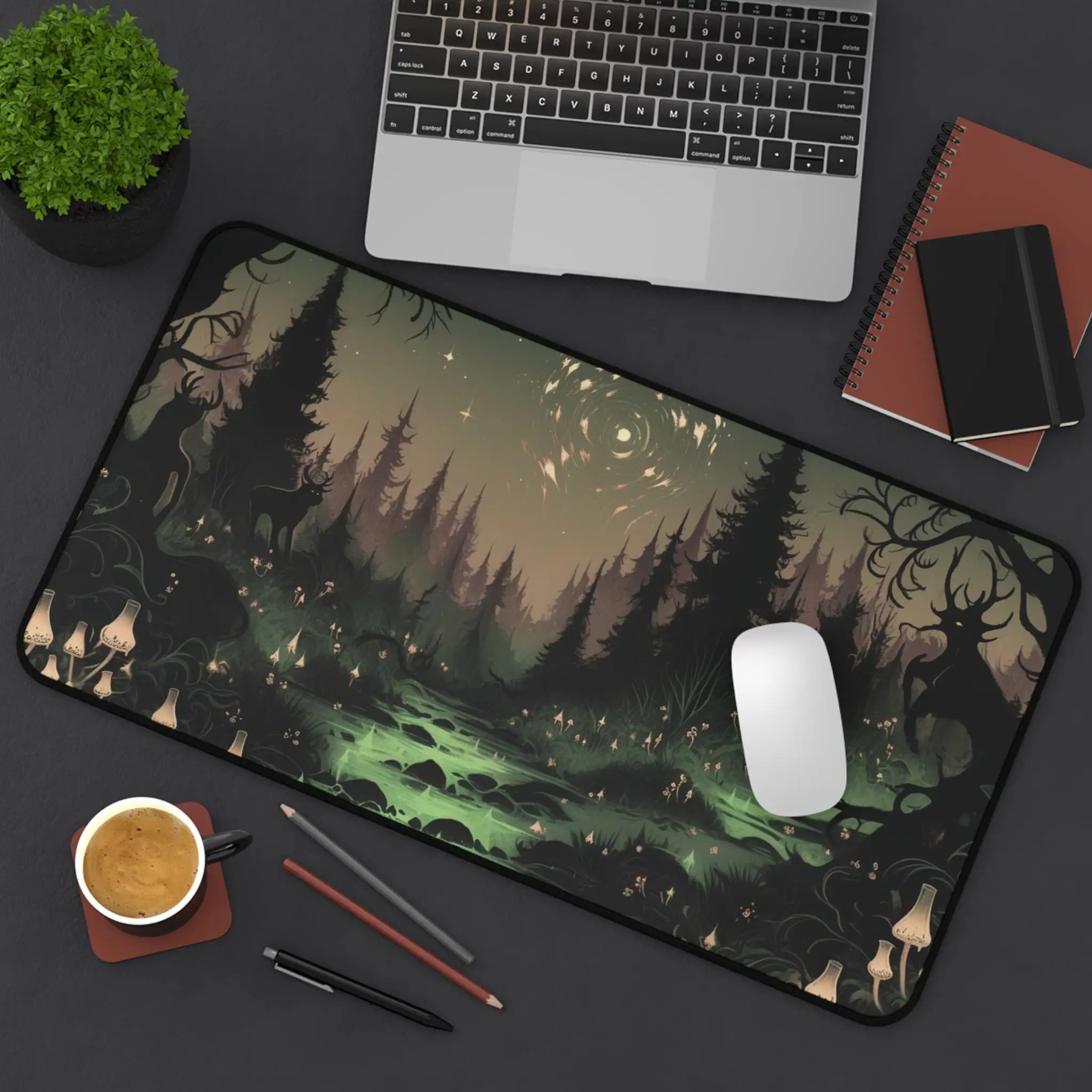

Night Forest Themed Mouse Pad, Non-slip and Waterproof Mouse Pad, Office Gaming Desk Decoration Pad, Perfect Gift for Friends