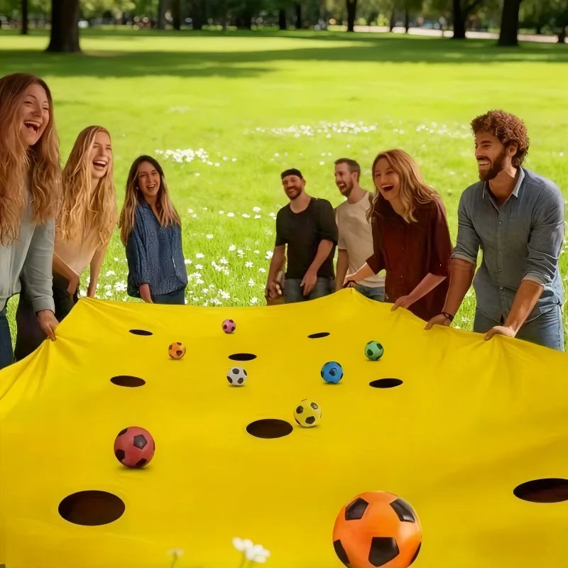 Hole Mat Ball Throwing Game Kit Matching Multi Color Balls Group Teamwork Training Indoor Outdoor Party Interactive Activity Set