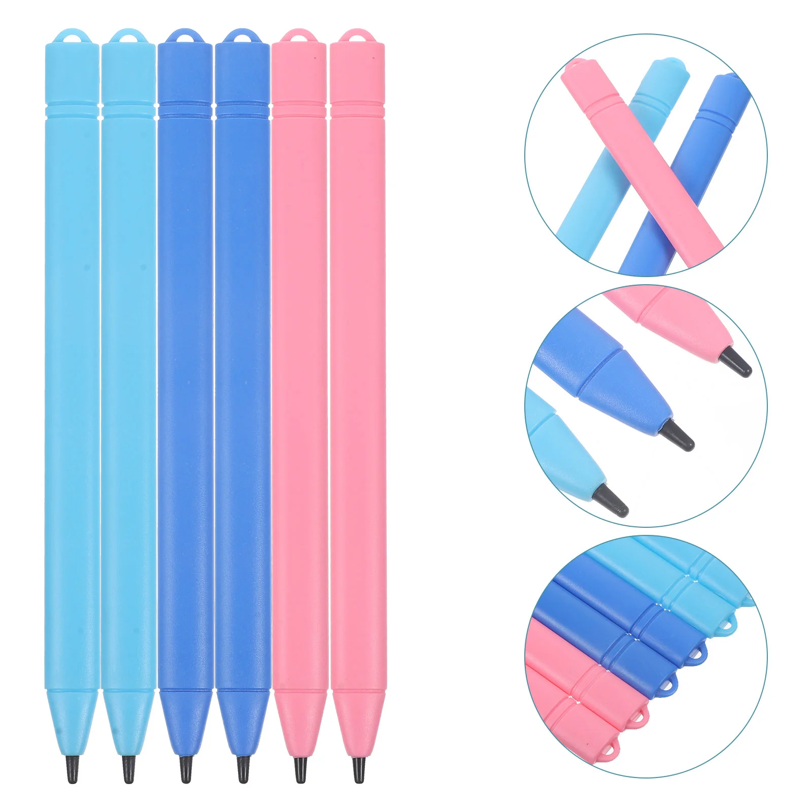 6 Pcs Writing Pen Doodle Board Universal Stylus Touch Screen Lcd Tablet Conductive Rubber for Screens