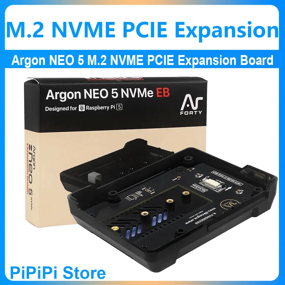 

Плата расширения Raspberry Pi 5 Argon NEO 5 M.2 NVME SSD PCIE Встроенный алюминиевый радиатор Поддержка размеров 2230 2242 2260 2280