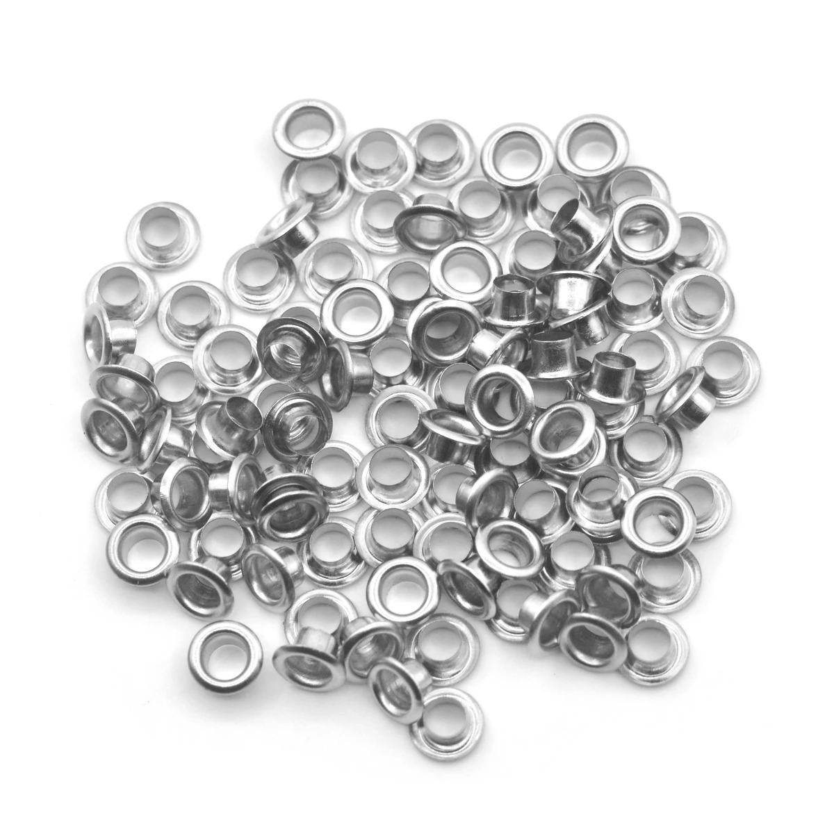 KALASO 200Pcs 3mm Brass Material Silver Color Grommet Eyelet Without Washer Fit Leather Craft Shoes Belt Cap Bag Diy Supplies