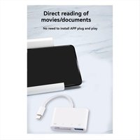 AABFK 4 in 1 USB OTG Card Reader Compatible with SD/TF Card Camera Memory Expander for IPhone Fast Charging IOS Port