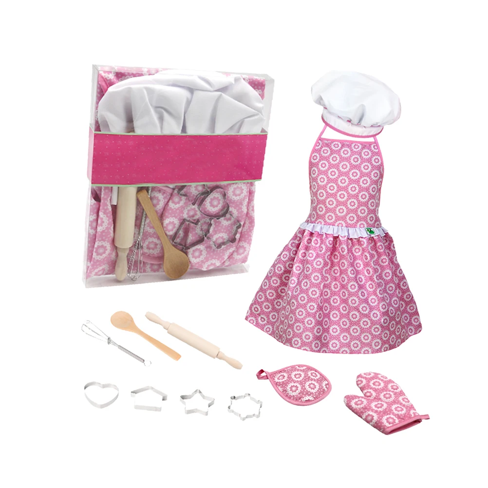 

11 Pcs Kitchen Supplies Set Kids Playset Cosplay Costume Kitchenware Apron