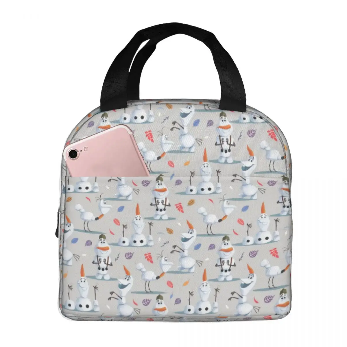 

Custom F-Frozenes Cartoon Insulated Lunch Bag for Women Waterproof Olaf Elsa Anime Cooler Thermal Lunch Tote Picnic Travel
