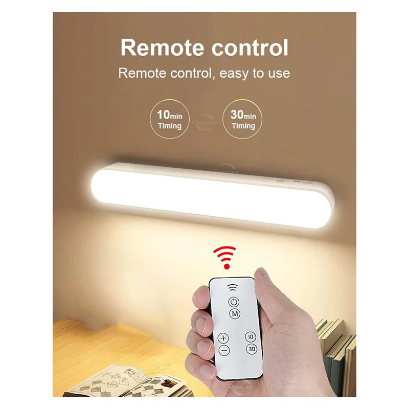 RMWIN-충전식 무선 LED 터치 감응 램프 접착식 LED 충전식 책상 램프 기숙사 방 센서 조명