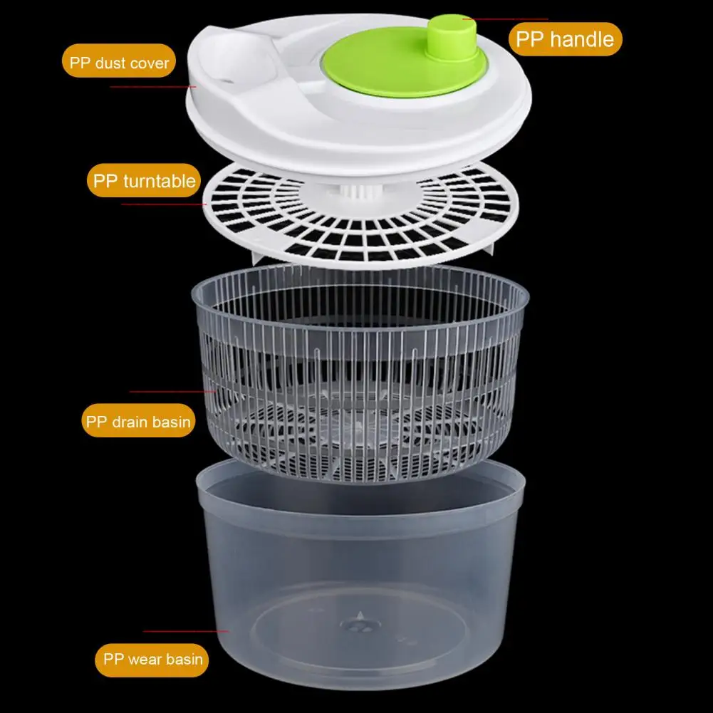 Vegetable Spinner Salad Spinner with Drain Basket Mesh Bowl for Fruit Vegetable Washing Drying Lettuce Washer Dryer Set Fruit