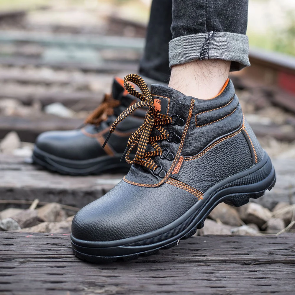 Winter Boots Mens Steel Toe Protective Safety Shoes Boots Men Puncture Proof Indestructible Work Shoes Anti Slip Hiking Boots