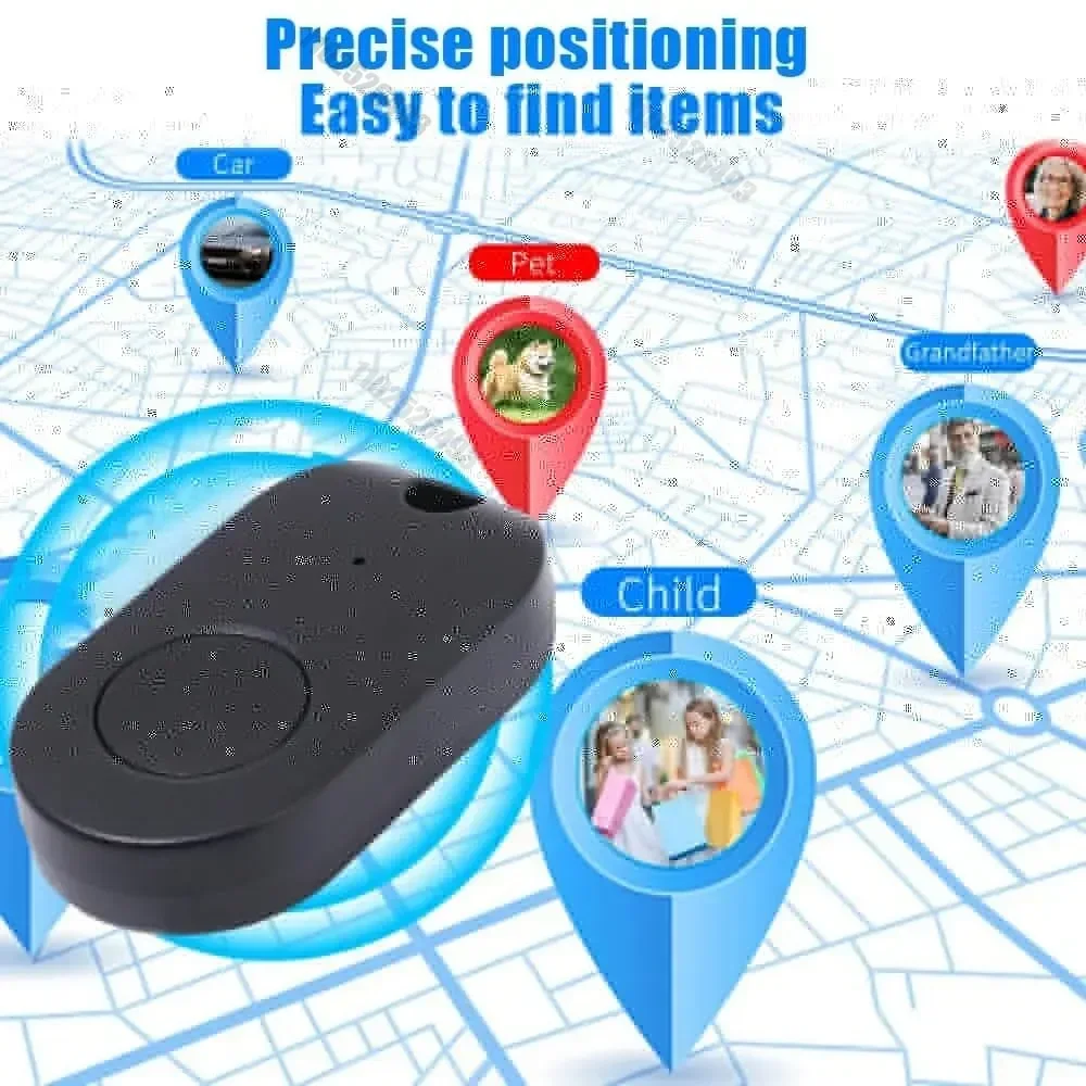Mini localizzatore GPS Bluetooth 4.0 Dispositivo anti-smarrimento Borsa per bambini per animali domestici Monitoraggio del portafoglio per IOS Android Smart Finder Locator Amagi