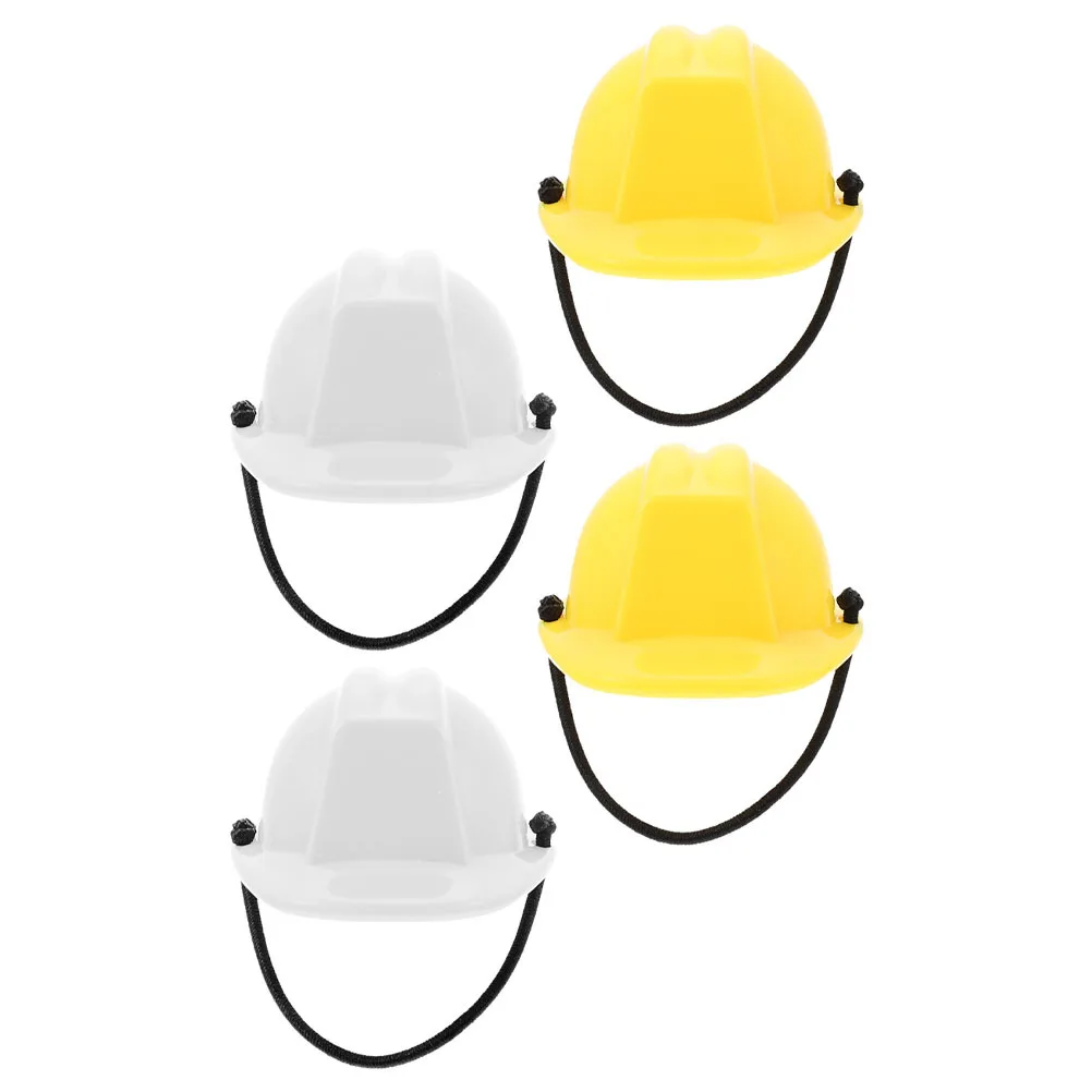 

4Pcs Snake Hats Lovely Tiny Helmets Crawl Pet Wearing Hat Plastic Material Decor Lizard Hat Reptile Cosplay Caps