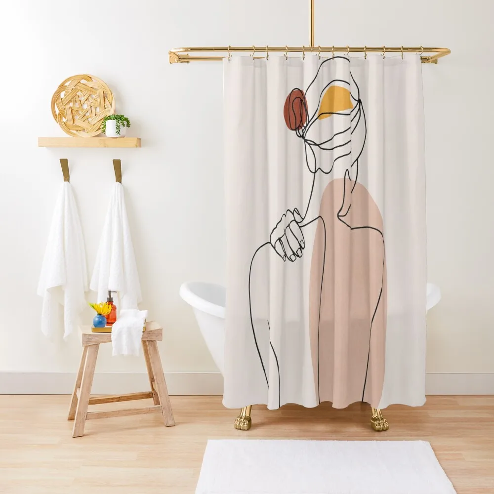 

Nude figure illustration Shower Curtain Shower Waterproof Bathroom And Shower Bath Waterproof Fabric Bathroom Curtain