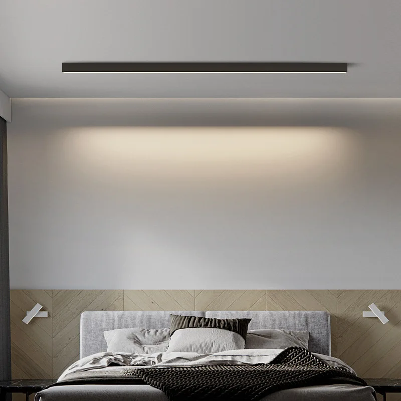 Imagem -05 - Modern Minimalista Bar Shaped Led Ceiling Light Proteção para os Olhos Decoração para Casa Varanda Quarto Sala Foyer Cabeceira