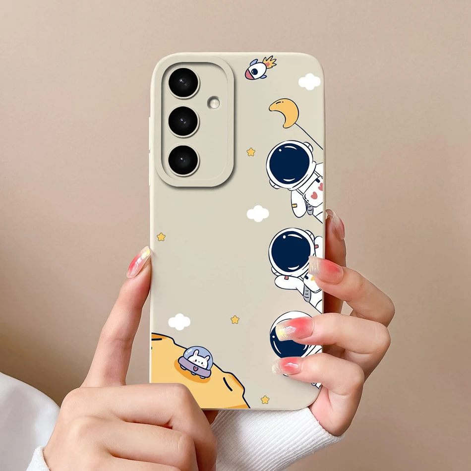 حافظة لهاتف سامسونج جالاكسي S24 FE مطلية بالحلوى غطاء خلفي لحماية الكاميرا لهاتف جالاكسي S 24 S24FE غطاء هاتف من السيليكون السائل كابا #5