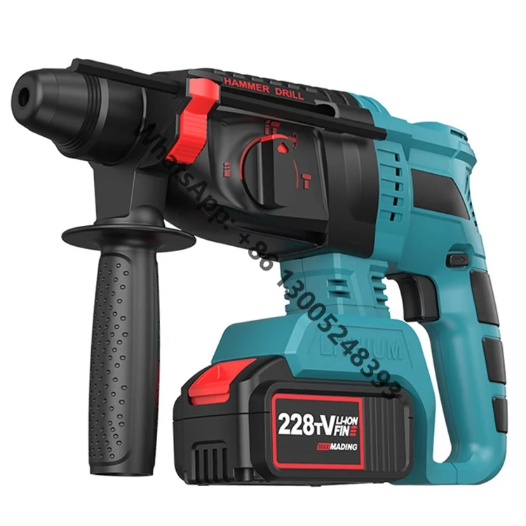 

21V 800W 26MM Portable Home Power Tools Light Jack Hammer Cordless Impact Drill Small Lithium Electric Demolition Rotary Hammer